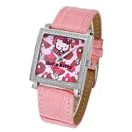 Hello Kitty 晶采都會腕錶-豹紋面