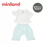 【西班牙miniland】小米藍活力衣褲(適38cm娃娃配件)