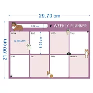 【WTB磁鐵白板】小狗 月曆/週曆/塗鴉/塗鴉/記事行事曆白板 冰箱磁鐵白板- 小狗週曆A4