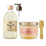 SABON 明星二部曲[沐浴油500ml+身體磨砂膏600g]-多味道可選-國際航空版 橙花漫舞