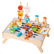 子玄 木製烤肉BBQ益智 烤肉串燒桌遊 木製烤肉玩具 BBQ串燒桌遊