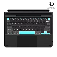 DUX DUCIS 微軟 Surface Pro 11/10/9/8/X DK 鍵盤(CK Pro) 注音倉頡 -深灰-春日青(背光版)
