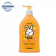 德國【珊諾sanosan】兒童2合1洗髮沐浴露 葡萄柚香