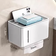 【i LIFE】鋁合金衛生紙置物架-含蓋雙層款-2入(面紙架 面紙盒 洗臉巾) 白色