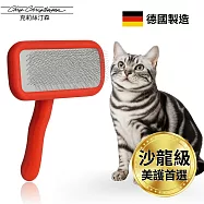 美國克莉絲汀森 Mark II波浪木柄美容氣墊針梳(小型犬用/紅)