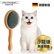 美國克莉絲汀森 Mark VIII波浪木柄圓形氣墊針梳