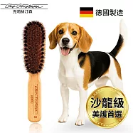 美國克莉絲汀森 抗靜電木柄黃銅豬鬃亮毛離子梳(小)