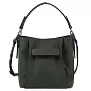 LONGCHAMP 3D系列小牛皮兩用包(小) 卡其綠