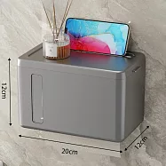 【i LIFE】ABS衛生紙置物架-透視升級款-1入(可拆卸清洗 面紙盒 洗臉巾) 槍灰色