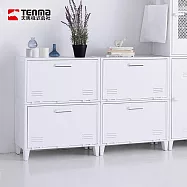 【日本天馬】Fits 加寬型可層疊置物收納櫃(附洞洞板)-DIY- 典雅白