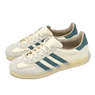 adidas 休閒鞋 Gazelle Indoor 男鞋 女鞋 米 綠 復古 德訓鞋 愛迪達 JR3837 24cm BEIGE/GREEN