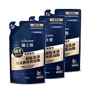 LUCIDO倫士度 頭皮去味洗髮精380mlX3入組 補充包 日本原裝公司貨 去頭皮味