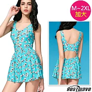 Heatwave熱浪 加大連身萊克泳裝 湖綠雅致(M-2XL) M