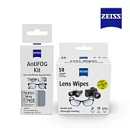 ZEISS 蔡司 防霧噴霧組 15ml + 光學拭鏡紙 50入 (適用眼鏡、3C螢幕、鏡頭)