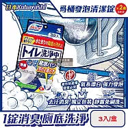 (2盒6入超值組)日本Kobayashi小林製藥-Bluelet免刷洗去汙消臭馬桶發泡清潔錠3入/盒-薄荷香(獨立包裝馬桶清潔劑,存水彎除垢洗淨丸,靜置潔廁去尿騷便味)