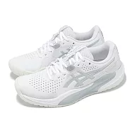 Asics 網球鞋 GEL-Challenger 15 女鞋 白 銀 穩定 運動鞋 亞瑟士 1042A294101 26.5cm WHITE/PURE SILVER