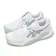 Asics 網球鞋 GEL-Challenger 15 男鞋 女鞋 白 銀 穩定 運動鞋 亞瑟士 1043A024100 28.5cm WHITE/LIME ROCK