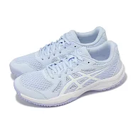 Asics 排球鞋 Upcourt 6 女鞋 紫 白 入門款 室內運動 羽排鞋 亞瑟士 1072A107402 26cm BLUE FADE/WHITE