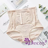 【Decoy】網紗透氣 平腹提臀排扣束腰褲高腰內褲/ 杏色L