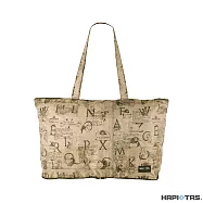 【HAPI+TAS】日本原廠授權 摺疊托特包- 米色彼得兔