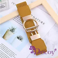 【Decoy】氣質百搭 OT扣鬆緊彈力修身腰封/ 卡其