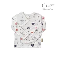 Cuz 竹纖維有機棉肚衣 0-3m 薄款新生兒紗布衣 (多款任選) 貓咪輕輕地笑了