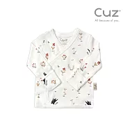 Cuz 竹纖維有機棉肚衣 0-3m 薄款新生兒紗布衣 (多款任選) 黑兔入花叢