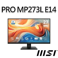 msi微星 PRO MP273L E14 27吋 平面螢幕 (27"/1920x1080/16:9/144Hz/IPS)