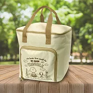 日本進口保冷保溫購物袋-史努比-1入 米白色