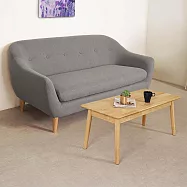 Homelike 喜家居亞麻布沙發茶几二件組-淺灰色(2425)