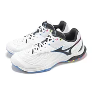 Mizuno 羽球鞋 Wave Fang 2 寬楦 男鞋 女鞋 白 藍 回彈 室內運動 羽排鞋 美津濃 71GA2313-45 26cm WHITE/BLUE