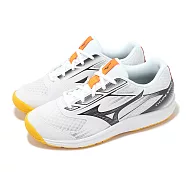 Mizuno 排球鞋 Cyclone Speed 5 男鞋 白 黑 黃 入門款 室內運動 羽排鞋 美津濃 V1GA2580-98 29cm WHITE/BLACK