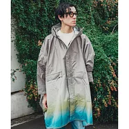 日本 KiU 第二代 標準成人有袖斗篷雨衣 內側TPU防水膜 耐水壓20000mm H2O 漸變橄欖金棕 404-266