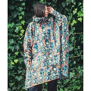 日本 KiU 第二代 標準成人有袖斗篷雨衣 內側TPU防水膜 耐水壓20000mm H2O 幸福花團 404-523