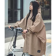 日本 KiU 第二代 標準成人有袖斗篷雨衣 內側TPU防水膜 耐水壓20000mm H2O 米色 404-911