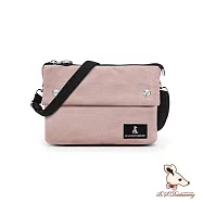 B.S.D.S冰山袋鼠 - 悠活詩集 - 格紋橫式三層斜背小包【S003P】 粉色