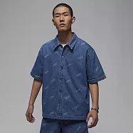 NIKE AS M J FLT HRTG DENIM AOP TOP 男短袖上衣-藍-FN4654436 M 藍色