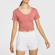 NIKE AS W NK ONE CLASSIC DFTWSTSSTP 女短袖上衣-粉橘-FN2852634 XS 粉橘色