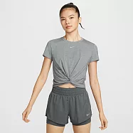 NIKE AS W NK ONE CLASSIC TWST SS 女短袖上衣-HJ1055084 XS 灰色