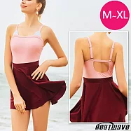 Heatwave熱浪 加大泳裝 萊克連身裙 紅粉佳人(M-XL) 紅粉-M