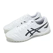Asics 足球鞋 DS Light Club TF 2E 寬楦 男女鞋 白黑 皮革 緩衝 抓地 運動鞋 亞瑟士 1103A112101 25cm WHITE/BLACK