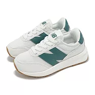 New Balance 休閒鞋 370 寬楦 中童 小朋友 白 綠 復古 膠底 運動鞋 NB PH370SG-W 17cm WHITE/GREEN