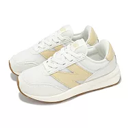 New Balance 休閒鞋 370 寬楦 中童 小朋友 白 卡其 復古 膠底 運動鞋 NB PH370SV-W 19cm WHITE/KHAKI