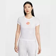 NIKE AS W NSW CHLL KNT MD CRP GCEL 女短袖上衣-IF0393100 XS 白色