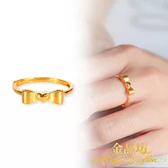 【金品坊】黃金戒指心願繫語蝴蝶結戒指