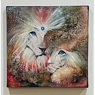 【玲廊滿藝】廖鎵玉-星之守護者40x40cm