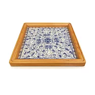 【C’est Chic】柏詩南景德鎮青花瓷方茶盤-幅30.5cm-4色可選 原木