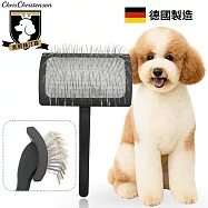 美國克莉絲汀森 Chris Christensen Big K蓬鬆氣墊彎針寵物梳(中型/夜色黑木柄)