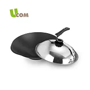 【瑞康屋UCOM】丹麥黑魔法不沾炒鍋36cm含蓋