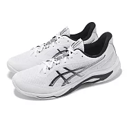 Asics 排球鞋 Netburner Ballistic FF 4 男鞋 女鞋 白 黑 緩衝 室內運動 亞瑟士 1053A070100 24cm WHITE/BLACK